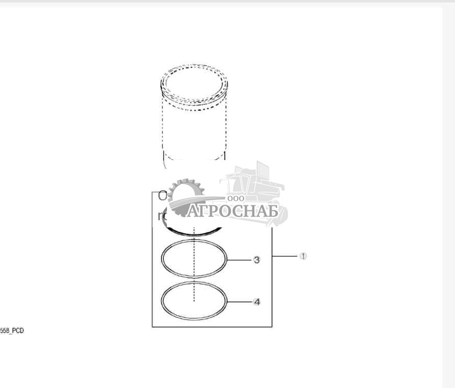 9901 Комплект уплотнительных колец, гильза цилиндра 